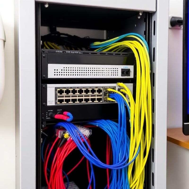 Rack de rede organizado e certificado